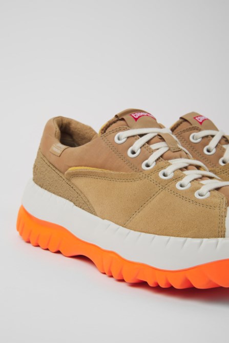Camper Design Teix Beige And White Recycled Textile Shoes For Women