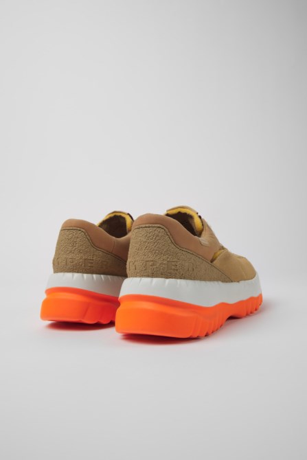 Camper Design Teix Beige And White Recycled Textile Shoes For Women