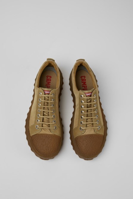 Exclusive Camper Ground Michelin Beige Textile And Leather Shoes For Women