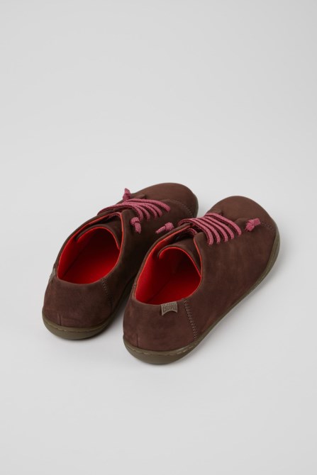 Camper Peu Brown Nubuck Shoes For Women New Arrivals