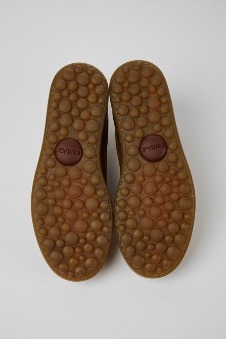 Camper Design Pelotas Brown Leather Sneakers For Women