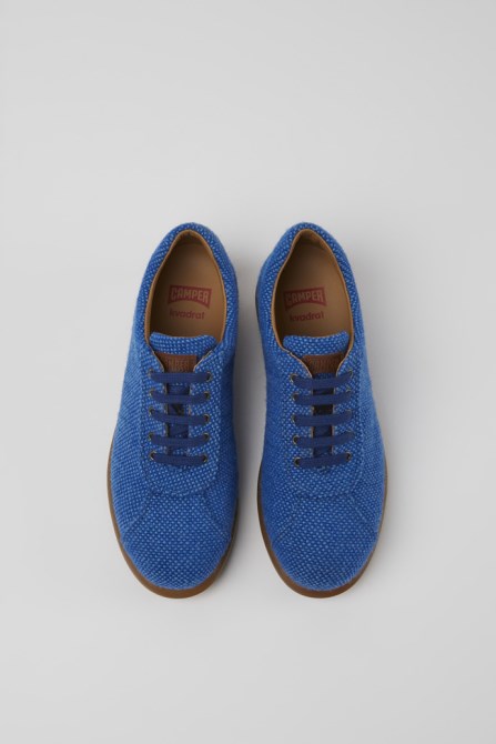 Camper Design Pelotas Blue Wool And Viscose Sneakers