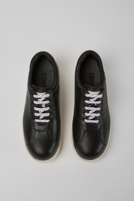 Camper Pelotas Protect Black Leather Sneakers For Women New Arrivals