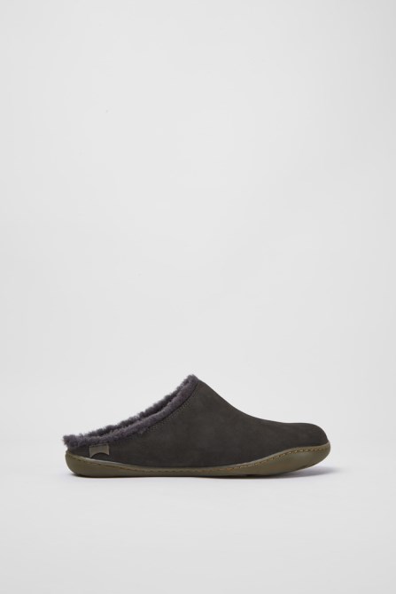 Camper Peu Dark Grey Nubuck Shoes For Women New Arrivals