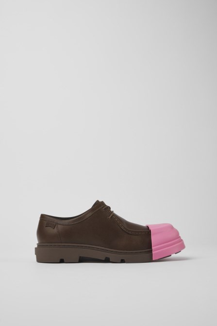 Junction Brown Leather Shoes For Women Camper New Arrivals