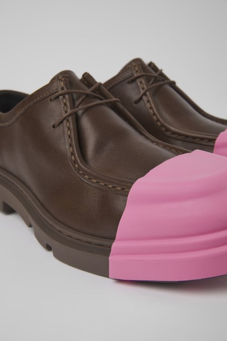 Junction Brown Leather Shoes For Women Camper New Arrivals