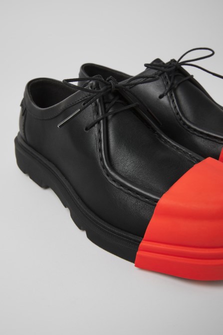 Camper Junction Black Leather Shoes For Women New Arrivals