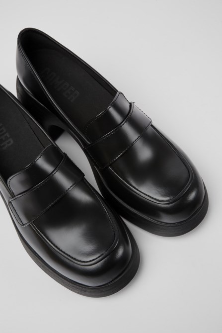 Camper Design Thelma Black Leather Shoes
