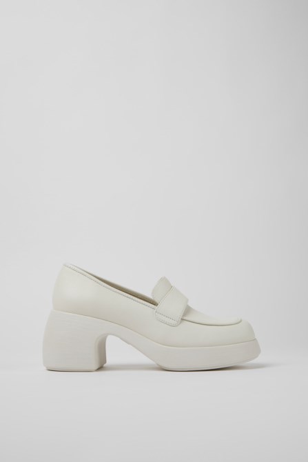 Thelma White Leather Shoes For Women Exclusive Camper