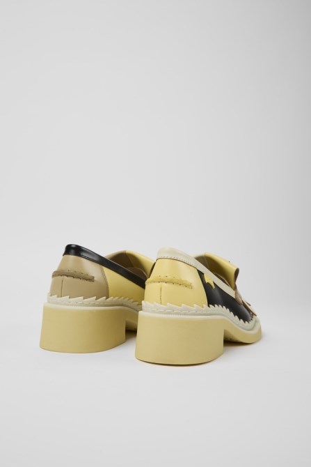 Design Twins Multicolored Leather Loafers For Women Camper