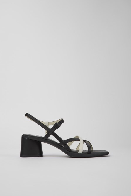 Exclusive Camper Twins Black And White Leather Sandals For Women
