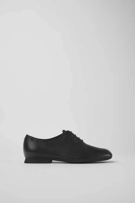 Casi Myra Black Leather Shoes For Women Camper New Arrivals
