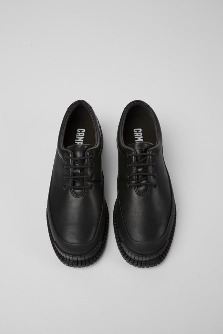 Pix Black Leather Lace-Up Shoes Exclusive Camper