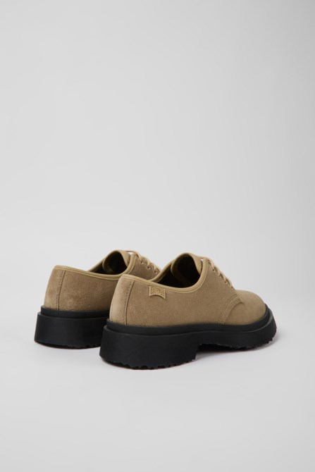 Design Walden Beige Nubuck Shoes For Women Camper
