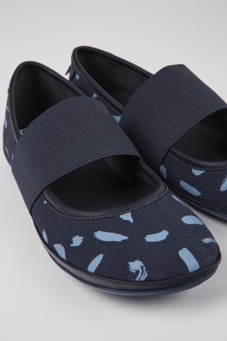 Design Right Multicolored Nubuck And Leather Ballerinas For Women Camper