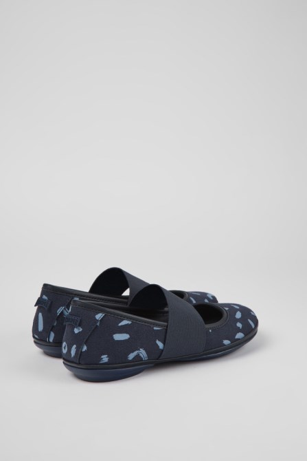 Design Right Multicolored Nubuck And Leather Ballerinas For Women Camper
