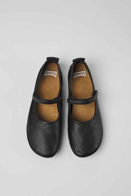 Right Black Leather Ballerinas For Women Camper New Arrivals
