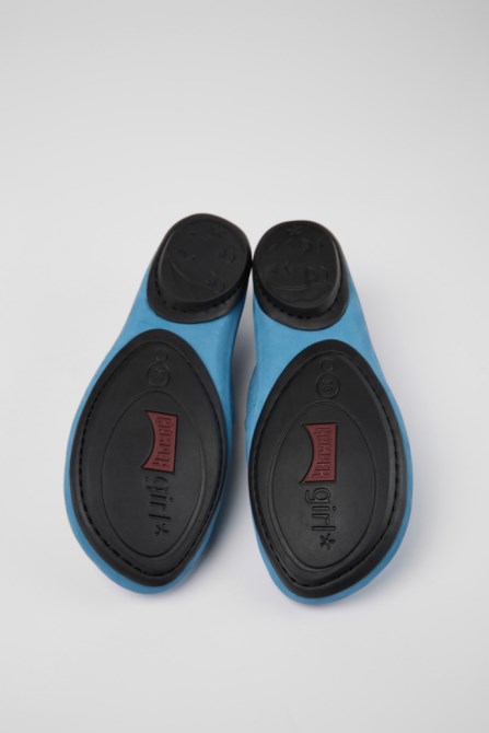 Design Right Blue Nubuck Shoes For Women Camper