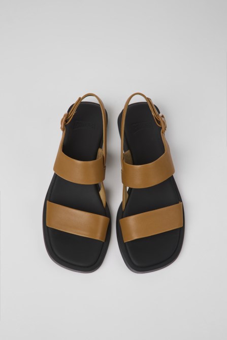 Exclusive Camper Dana Brown Leather Sandals For Women