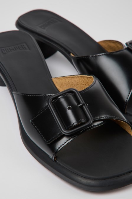 Exclusive Camper Dina Black Leather Sandals For Women