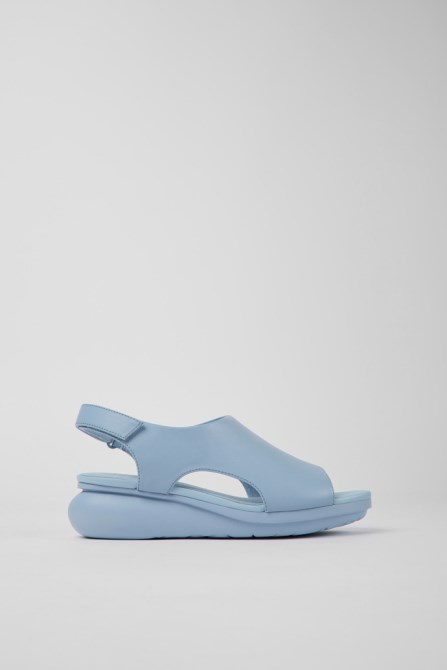 Camper Design Balloon Light Blue Leather Sandals For Women