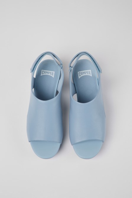 Camper Design Balloon Light Blue Leather Sandals For Women