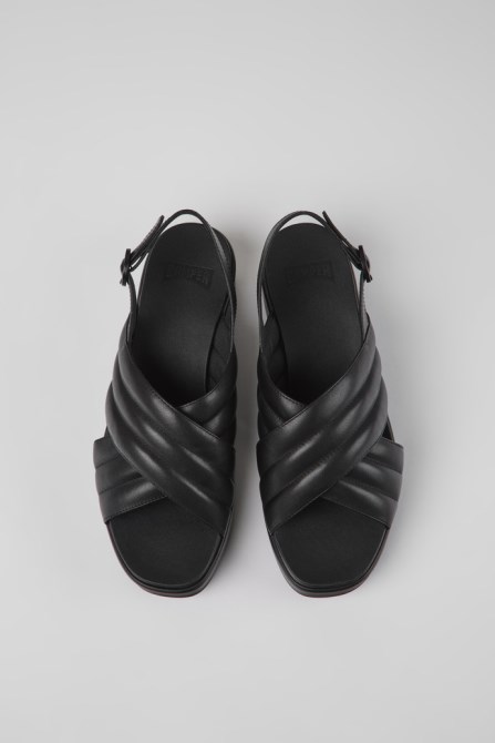 Exclusive Camper Misia Black Leather Sandals For Women