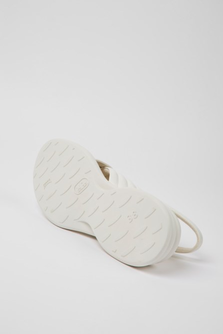 Camper Design Spiro White Leather Sandals For Women