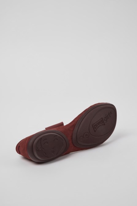 Design Right Burgundy Nubuck Sandals For Women Camper