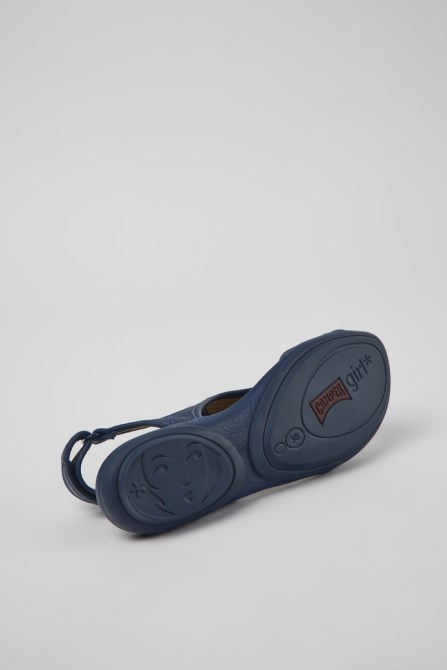Right Dark Blue Leather Sandals For Women Camper New Arrivals