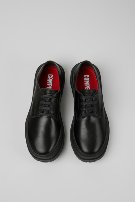 Exclusive Camper Brutus Trek Michelin Black Leather Shoes For Women