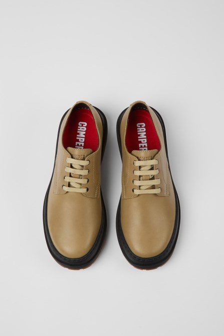 Exclusive Camper Brutus Trek Michelin Beige Leather Shoes For Women