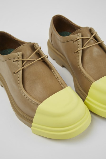 Junction Beige Leather Shoes For Women Camper New Arrivals
