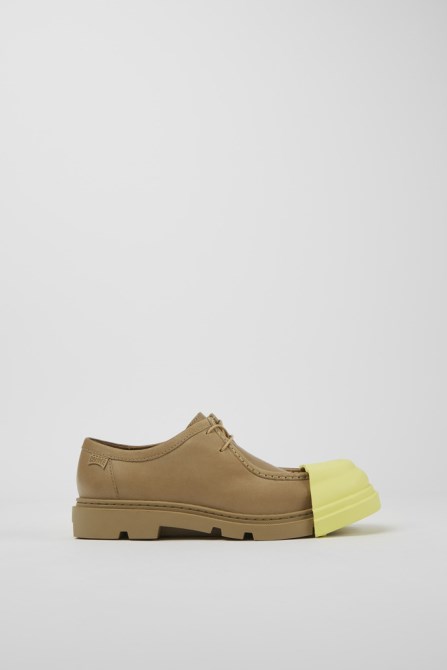 Junction Beige Leather Shoes For Women Camper New Arrivals