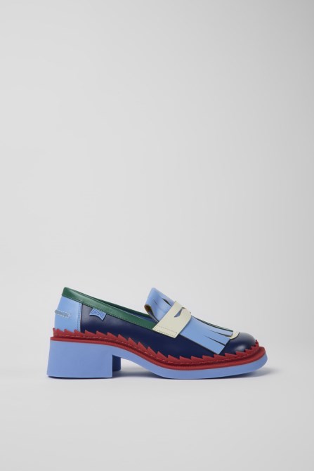 Camper Design Twins Multicolored Leather Loafers For Women