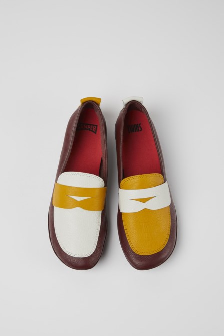 Twins Multicolored Leather Shoes For Women Exclusive Camper