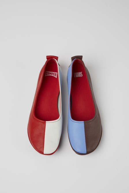 Design Twins Multicolored Leather Shoes For Women Camper