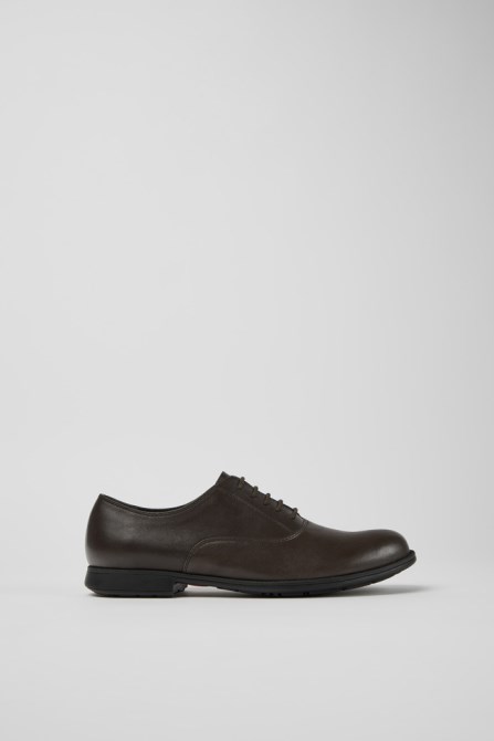 Mil Brown Leather Shoes For Women Exclusive Camper