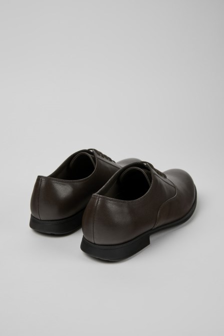 Mil Brown Leather Shoes For Women Exclusive Camper