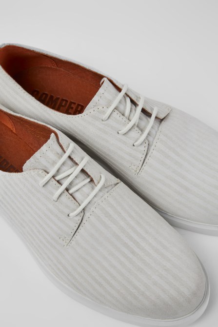 Camper Iman White Nubuck Shoes For Women New Arrivals