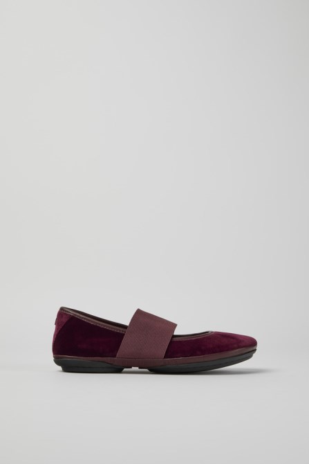 Design Right Burgundy Ballerina Shoes Camper
