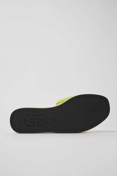 Camper Design Misia Green Leather Sandals For Women