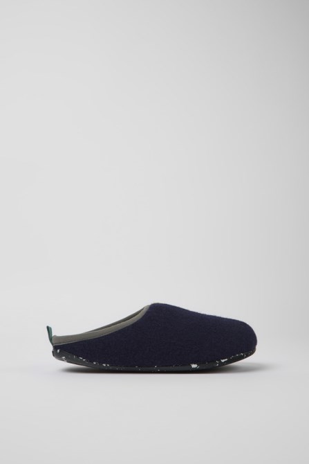Exclusive Camper Twins Blue Yellow And Green Wool Slippers For Women