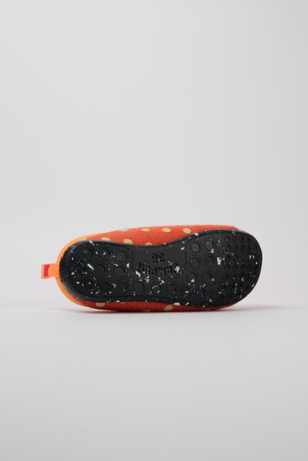 Design Wabi Orange And Brown Wool Women's Slippers Camper
