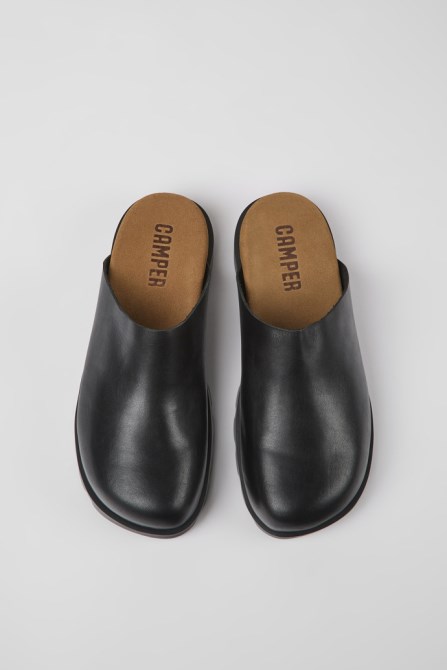 Brutus Sandal Black Leather Clogs For Men Exclusive Camper