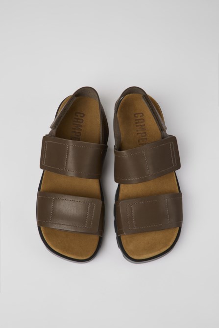 Brutus Sandal Brown Leather Sandals For Men Camper New Arrivals