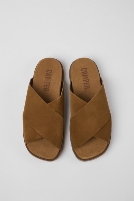 Design Brutus Sandal Brown Nubuck Sandals For Men Camper