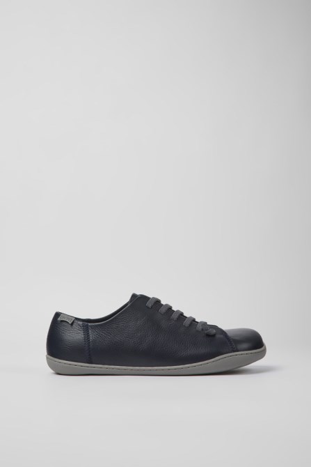 Peu Blue Leather Shoes For Men Camper New Arrivals