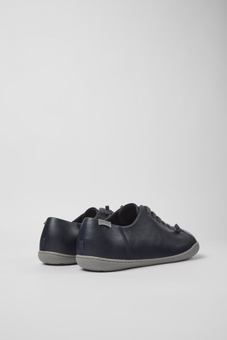 Peu Blue Leather Shoes For Men Camper New Arrivals