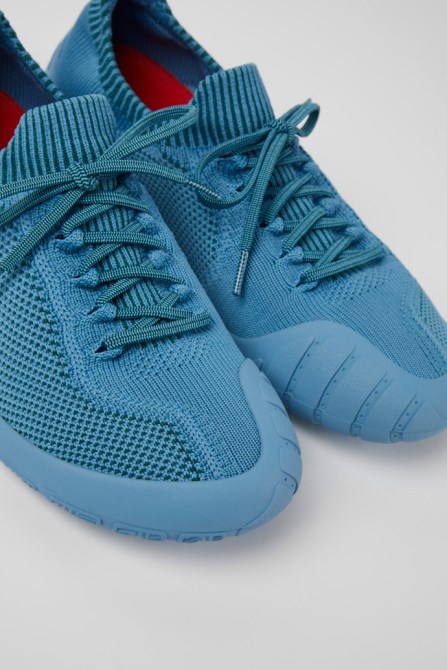 Path Blue And Green Textile Sneakers For Men Exclusive Camper